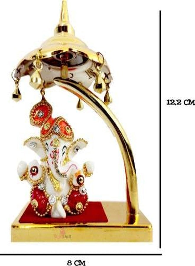 ROSEFAIR Ganesha with Stone Singhasan Base Car Dashboard Decor Statue Hindu Idol God Ganesh Ganpati Decor - Image 3
